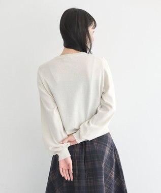 earth music&ecology アンジェリーナラメカーディガン Beige