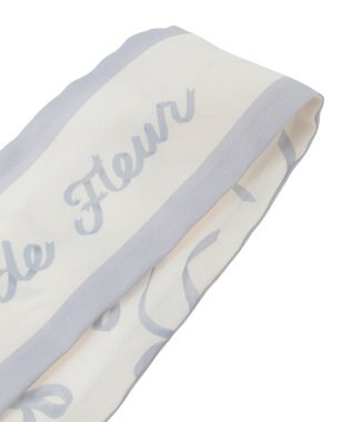 Maison de FLEUR リボンプリントスカーフ Blue