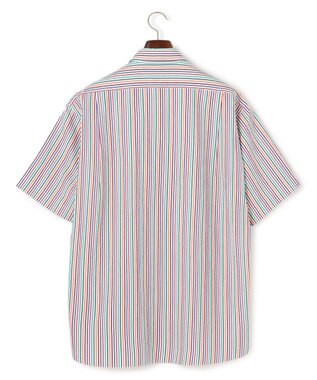 J.PRESS MEN 【J.PRESS ORIGINALS】Cotton Silk Seersucker Regular Half Sleeve Shirt / Baggy-Fit ホワイト系8