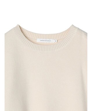 AMERICAN HOLIC ラウンドスウェットライクニットプルオーバー Ivory