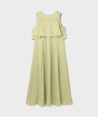 GRACE CONTINENTAL サテンレイヤードワンピース ライトグリーン