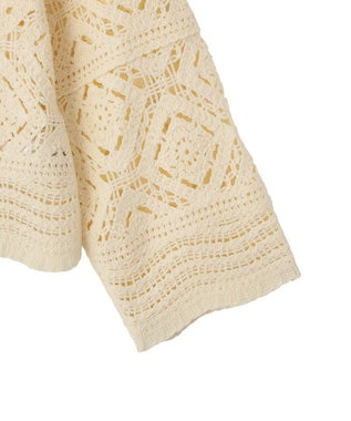 AMERICAN HOLIC クロシェニットカーディガン Ivory