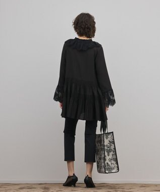 GRACE CONTINENTAL レースカラーチュニックブラウス ブラック