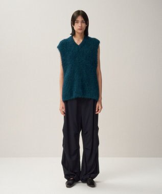 ATON WOOL LAWN | SNOW CAMO パンツ DARK NAVY