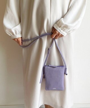 Hekhèr Le Style de Vie 新色追加【日本製】シュリンクレザー スマートフォンポシェット ラベンダー