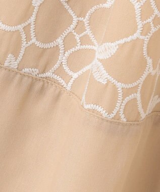 組曲 KIDS 【110-140㎝】フラワーパネルボーダー ワンピース ベージュ系