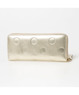 UNBILLION ペルケ perche / ドット型押し・ジャバラカード長財布 ゴールド