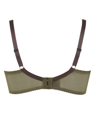 WACOAL 【リボンブラ】 【脇すっきり】 ブラジャー 脇高設計 着やせシルエット 動いても谷間をキープ ペアショーツあり レディース BRB413 /ワコール グリーン