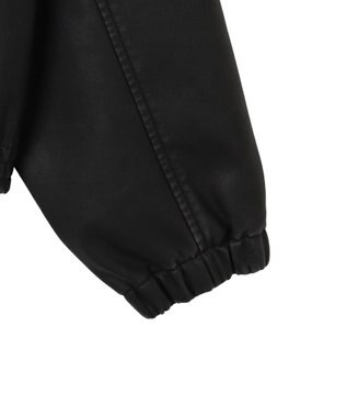 WEGO 【ユニセックス着用ITEM】PUダメージアップリケブルゾン ブラック