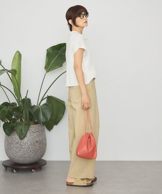 AMERICAN HOLIC フレンチスリーブリブニットポロ Off White