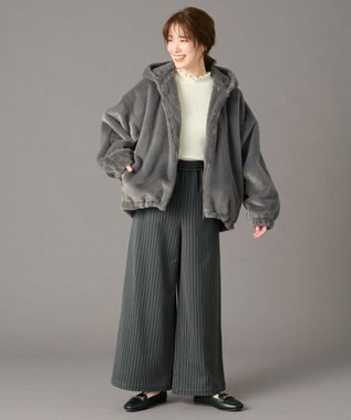 ANY 【手洗い可】ファーブルゾン チャコール