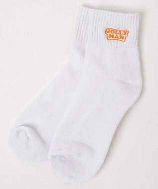 WEGO カラーロゴアンクルソックス オレンジ