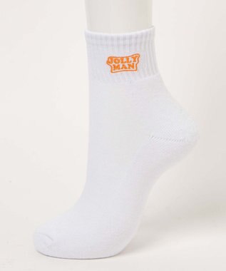 WEGO カラーロゴアンクルソックス オレンジ