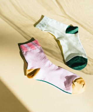 TRICOTE KASURI RIB SOCKS／かすりリブソックス 72PINK
