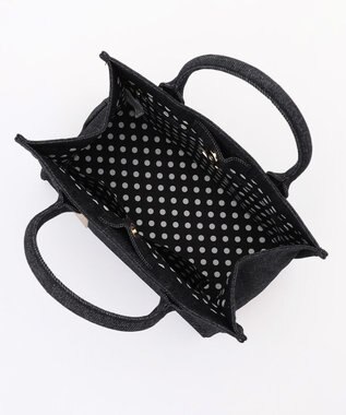 LA BAGAGERIE チャーム付きデニムバッグ Sサイズ ブラック