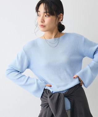 CRAFT STANDARD BOUTIQUE ボートネックニットプルオーバー Light Blue