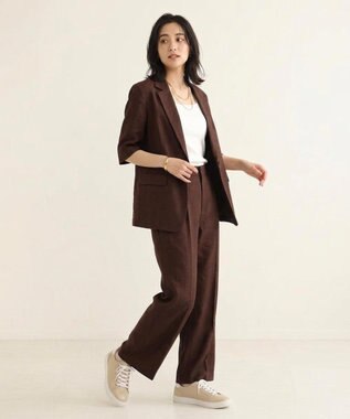 Pointer 本革大人スニーカー ベージュ×ホワイト