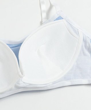 WEGO 【ブラトップ＆ショーツセット】Liliane　Ciel　サイドライン サックス