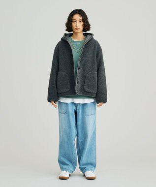 J.PRESS YORK STREET 【WOMEN】ボアアウター グレー系