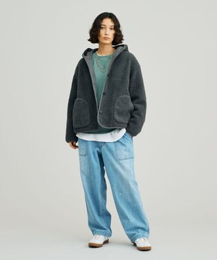 J.PRESS YORK STREET 【WOMEN】ボアアウター グレー系