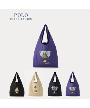 MOONBAT POLO RALPH LAUREN(ポロ ラルフローレン) SEASON BEAR ポロベア ポケッタブル レインバッグ 無地 ディープブルー
