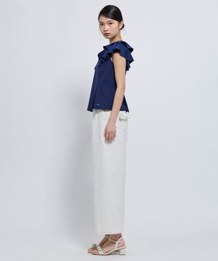 TOCCA WAVED CREAM カットソー ネイビー系