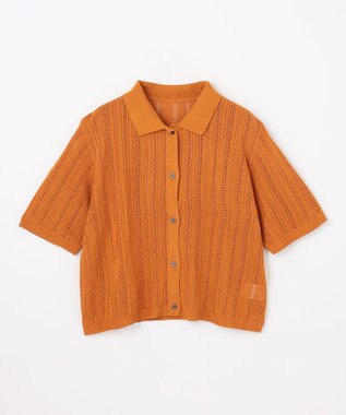 ANY レーシーポロカーデ オレンジ