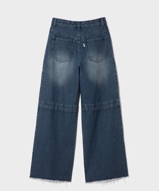 GRACE CONTINENTAL ハードクラッシュデニムパンツ インディゴ