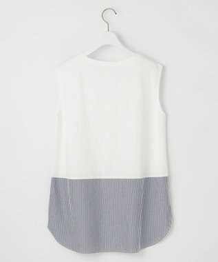 ANY SIS 【洗える】レイヤード タンクトップ ネイビーストライプ