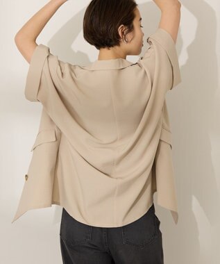 AMERICAN HOLIC テーラード半袖ジャケット Beige
