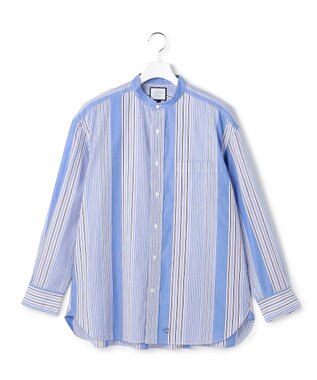 J.PRESS YORK STREET 【UNISEX】マルチストライプ バンドカラーシャツ