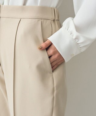 YECCA VECCA ストレッチピンタックパンツ Light Beige