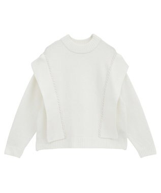 CRAFT STANDARD BOUTIQUE ハンドステッチデザインニットプルオーバー Ivory