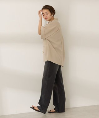 AMERICAN HOLIC テーラード半袖ジャケット Beige