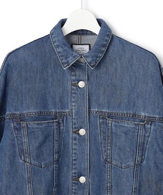 J.PRESS YORK STREET 【WOMEN】ソフトワイドデニム シャツジャケット ダルブルー系