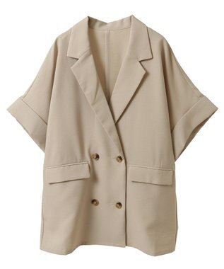 AMERICAN HOLIC テーラード半袖ジャケット Beige