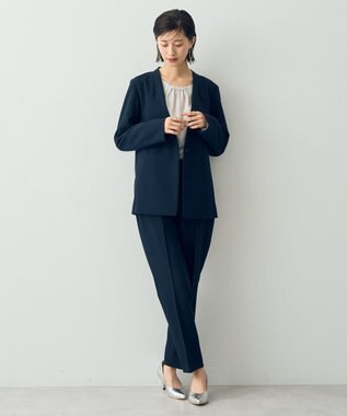 YECCA VECCA ストレッチピンタックパンツ Navy