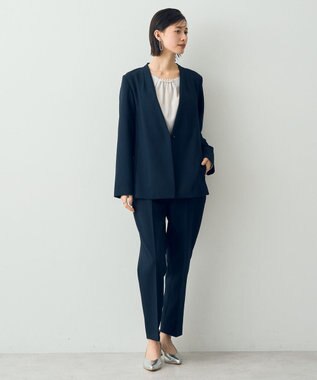 YECCA VECCA ストレッチピンタックパンツ Navy