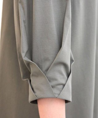 Tiaclasse L 【洗える】大人可愛いバックフレアカットチュニック グレージュ