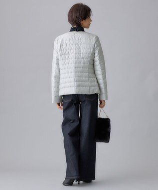 自由区 S 【洗える】ライトダウン ジャケット グレイッシュミント