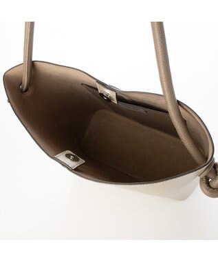 UNBILLION cachecache 丸ハンドルスクエアバケツワンショルダー シルバー