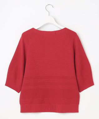 自由区 【XSサイズ～/洗える】ドライタッチホールガーメント ニット レッド系