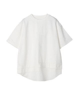 Green Parks 異素材切替ドッキングチュニック Off White