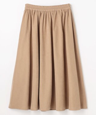 ANY L 【2SET】バイカラーニット×スエードスカートセット ブラック×キャメル