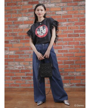 Green Parks ミッキーマウスクラブハウス／袖フリルショート丈ＴＥＥ Black