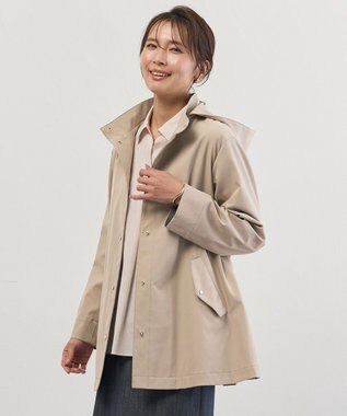 J.PRESS LADIES S 【2way】ドライツイルストレッチ フーデット アウター