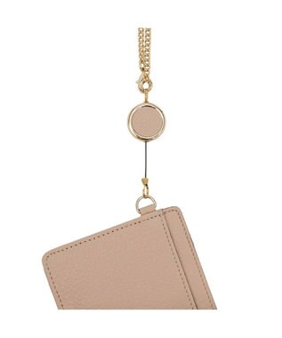 LANVIN en Bleu メラニー リール付きパスケース ピンクベージュ