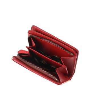 genten ダイヤカットワーク　二つ折り財布 アカ