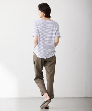 J.PRESS LADIES L エンブロイダリー ロゴ Tシャツ ブラック系1