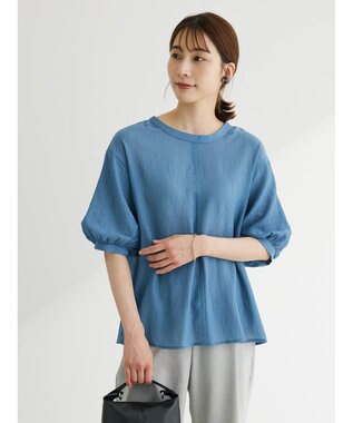 Green Parks ・ＥＬＥＮＣＡＲＥ　ＤＵＥ　バルーンスリーブブラウス Blue